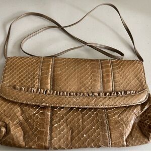 Vintage Snake skin clutch/purse/straps  33 years old one owner me  good shape